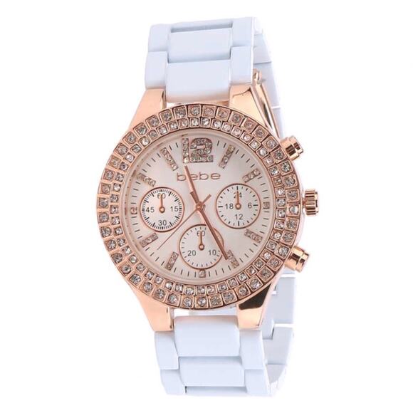 Bebe Rose Gold Crystal Watch - Picture 1 of 7
